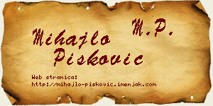 Mihajlo Pisković vizit kartica